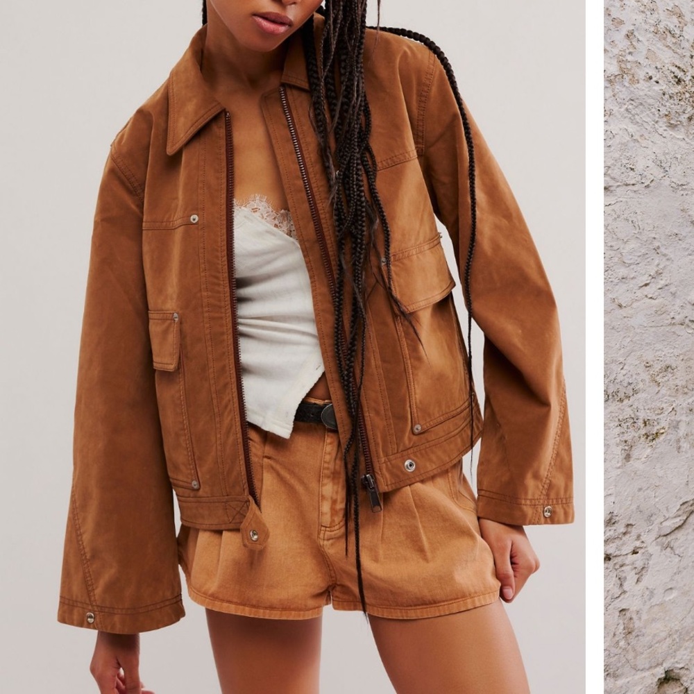 We The Free Blair Vegan Suede Jacket, in caramel cafe